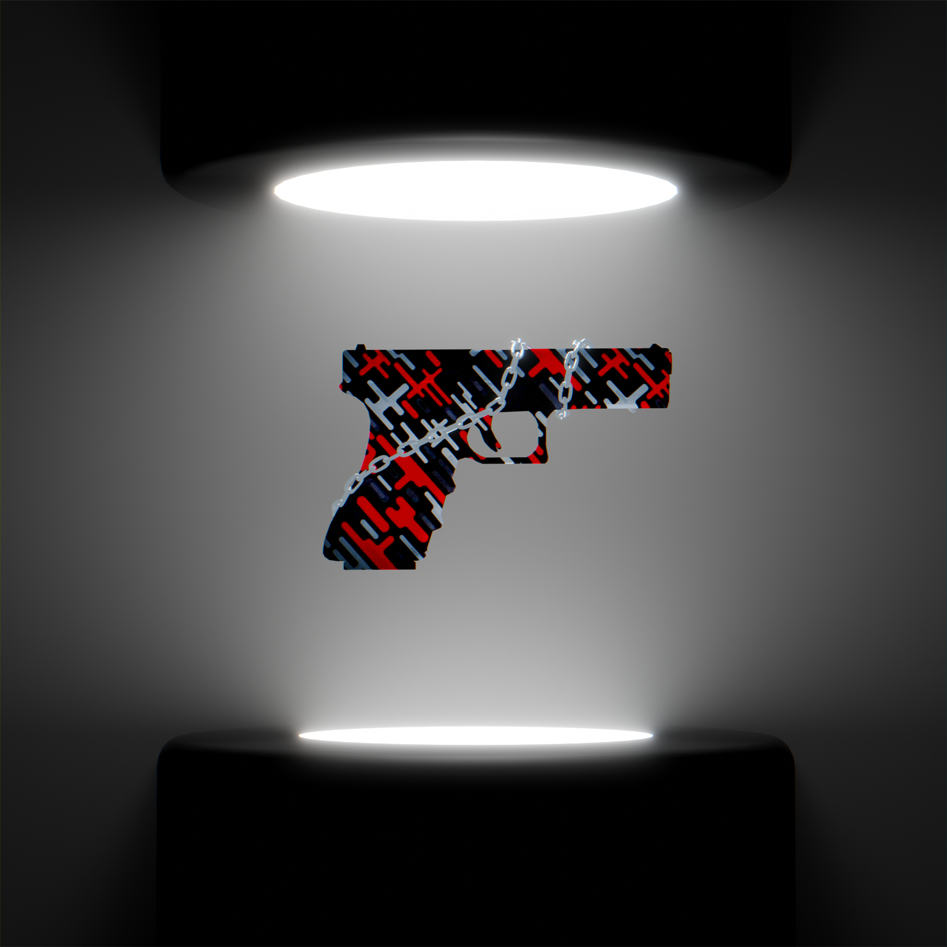 Custom 4K modeled Glock-19 weapon skin replacement for GTA 5 roleplay servers